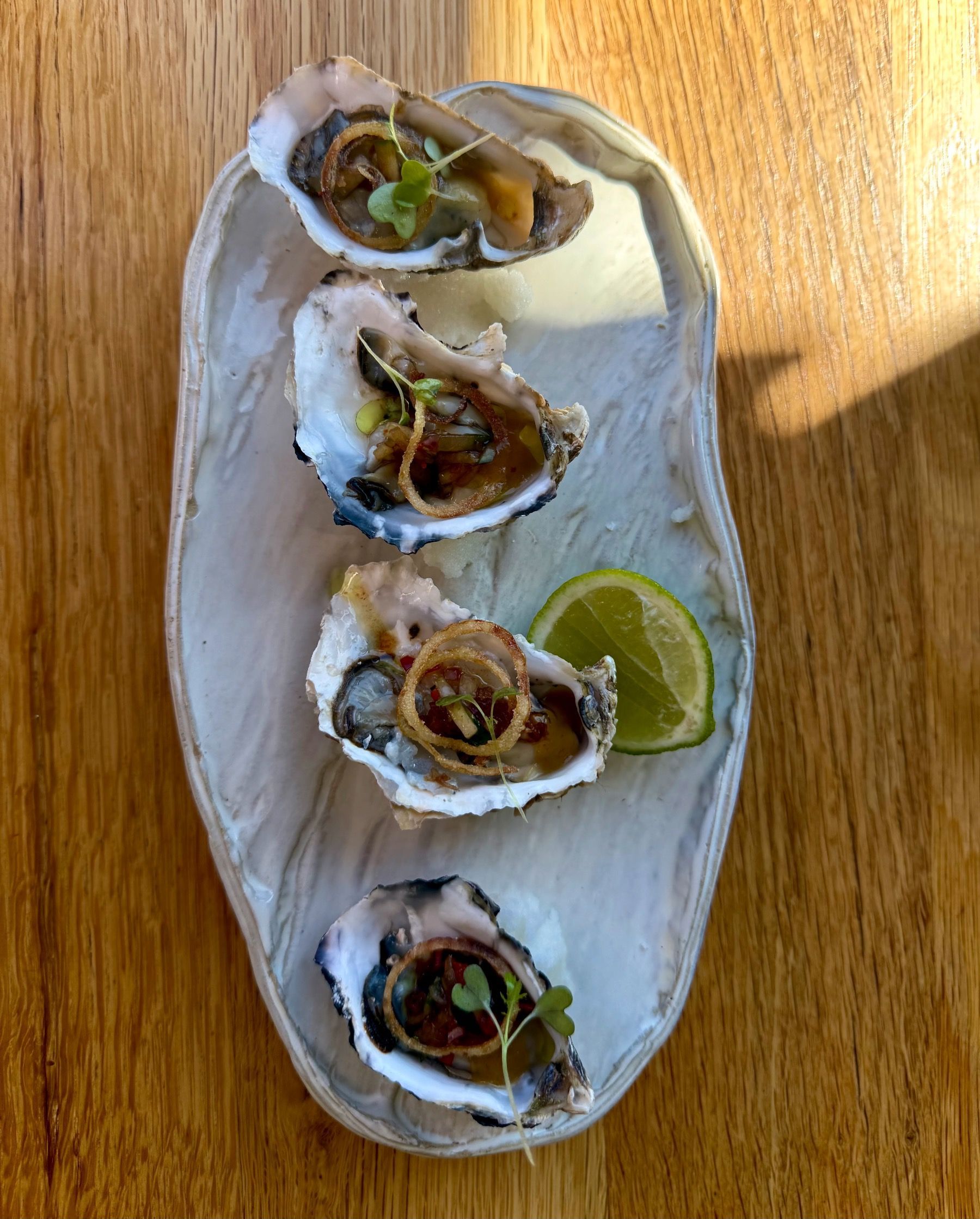 Fresh oysters served at Chef’s Warehouse Tintswalo Cape Town