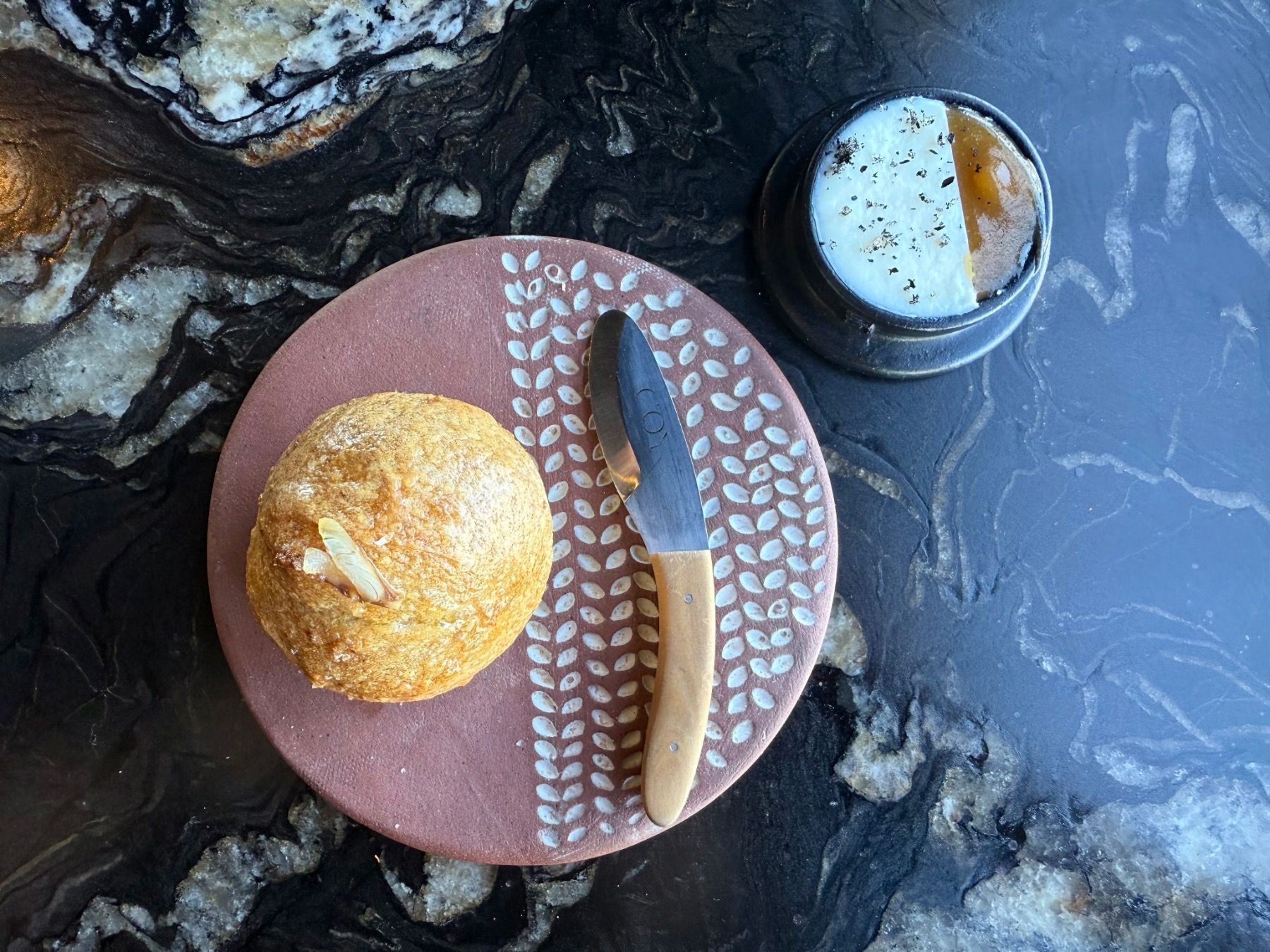 Fermented sourdough with kefir butter and bokkom at Coy