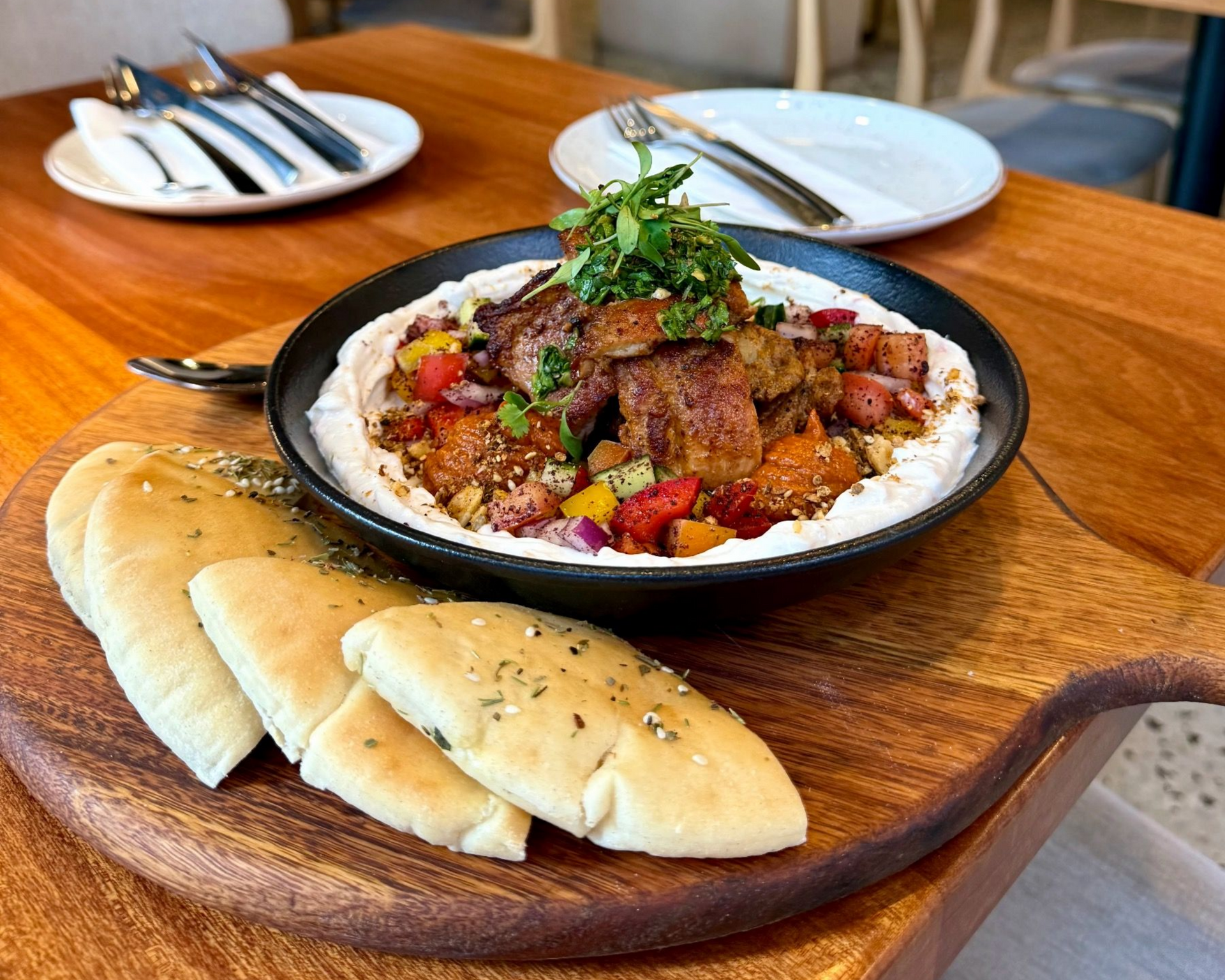 Tavuk grilled chicken plate served at Florentin Cape Town