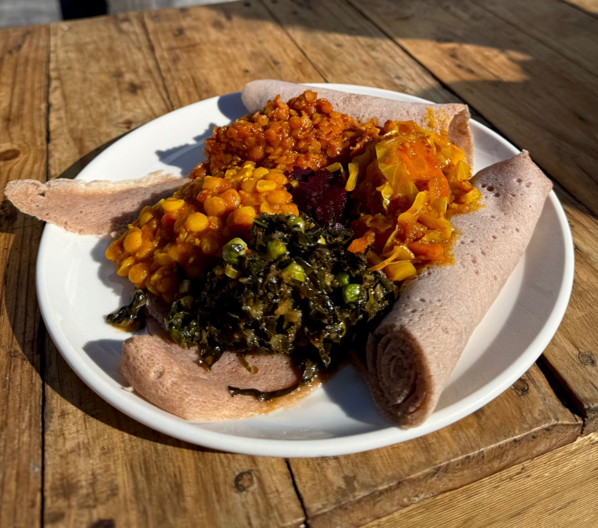Oranjezicht Market vegetarian Ethiopian plate
