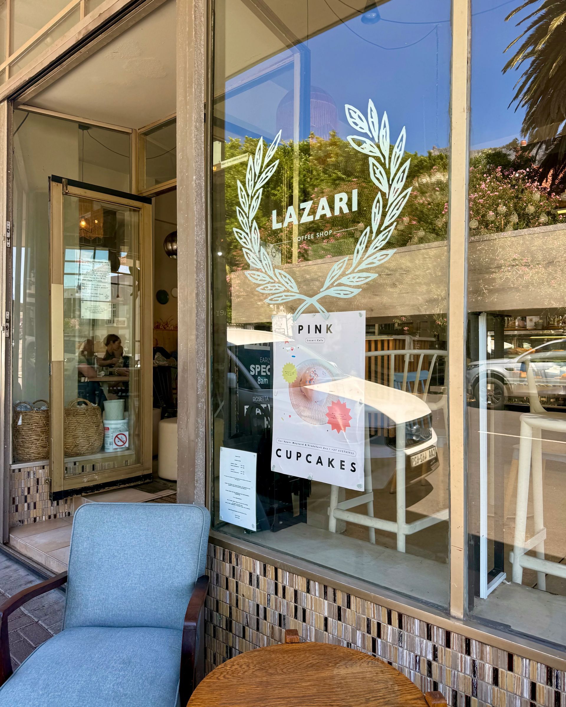 Cafe storefront with 