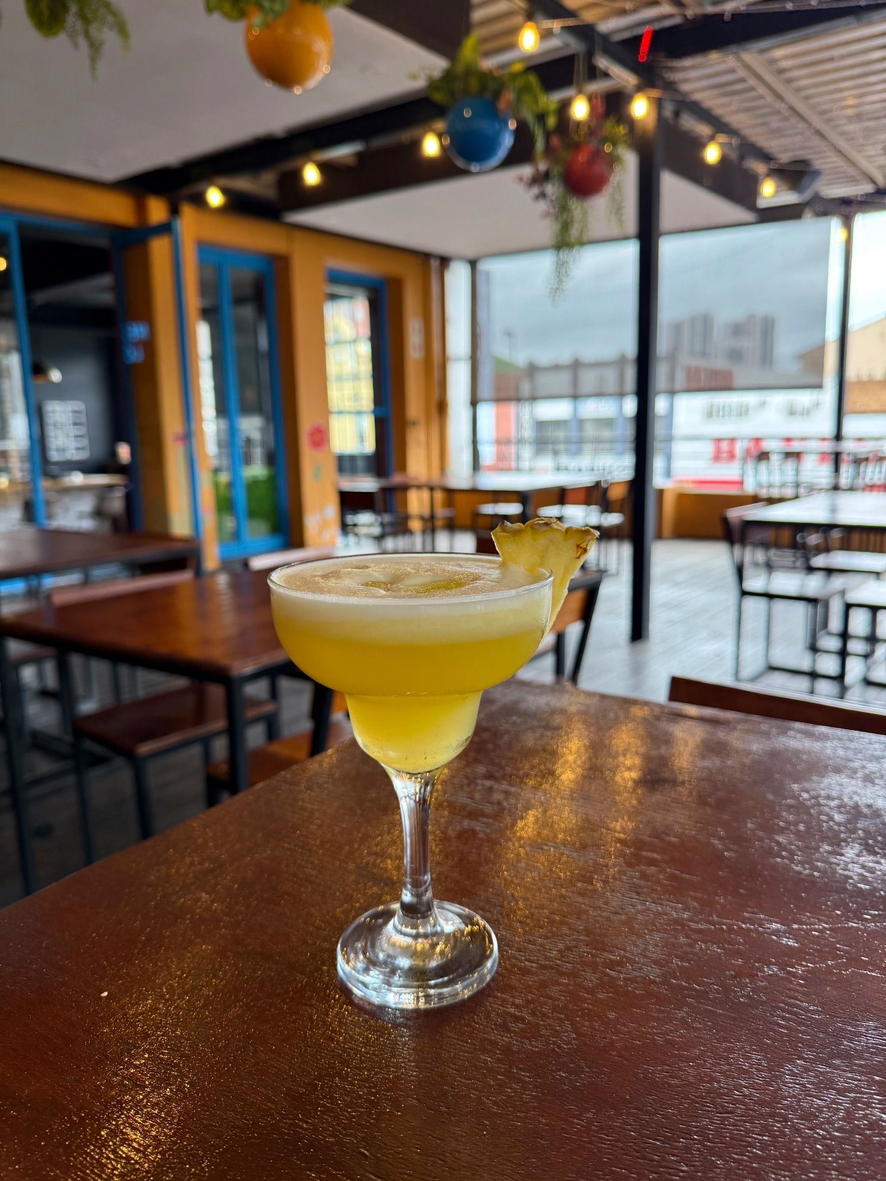 Pineapple margarita with salted rim at Mexicola Locale Cape Town
