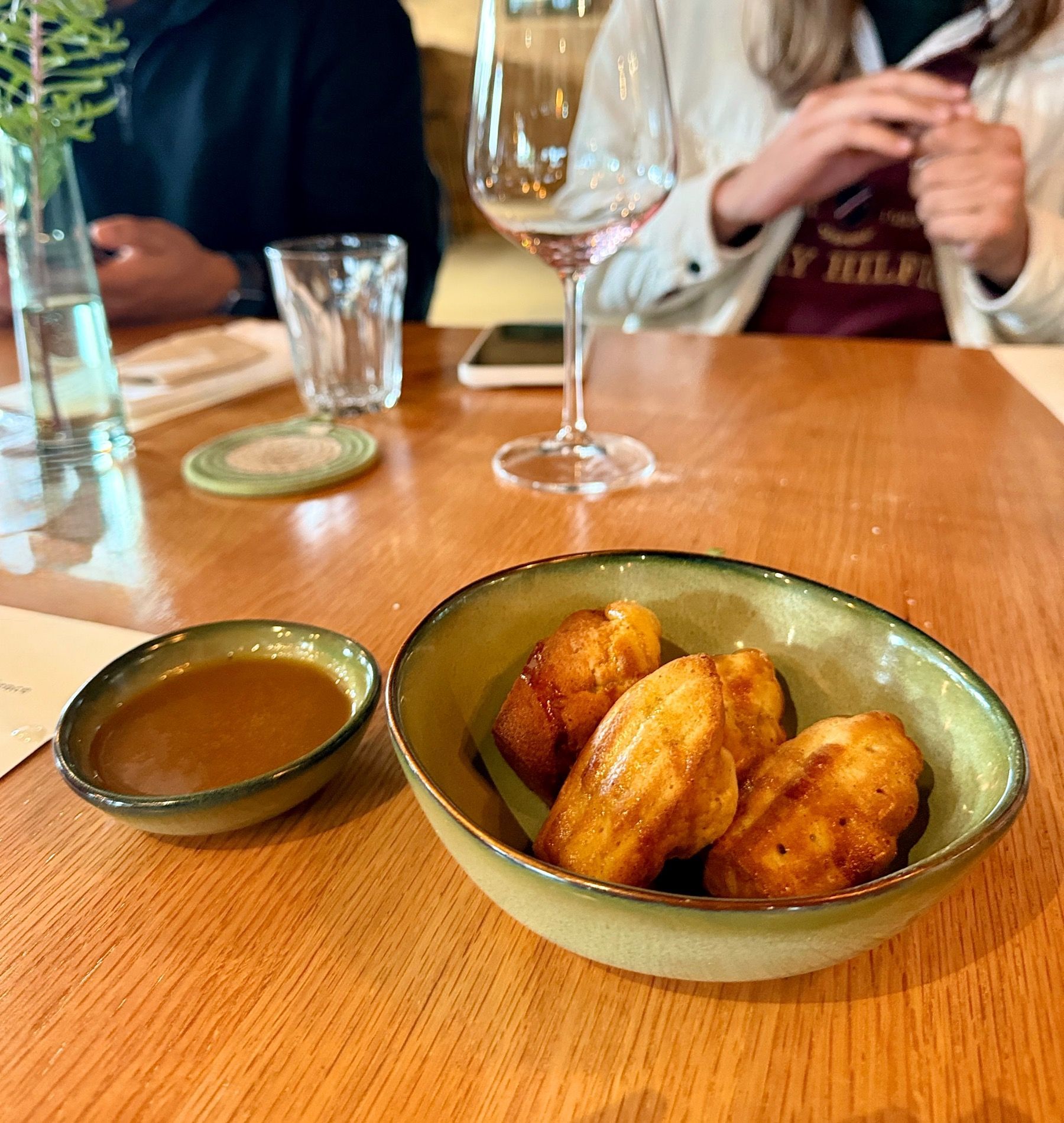Malva madeleines with miso butterscotch sauce served as dessert at Mill Street Bistro winter menu preview