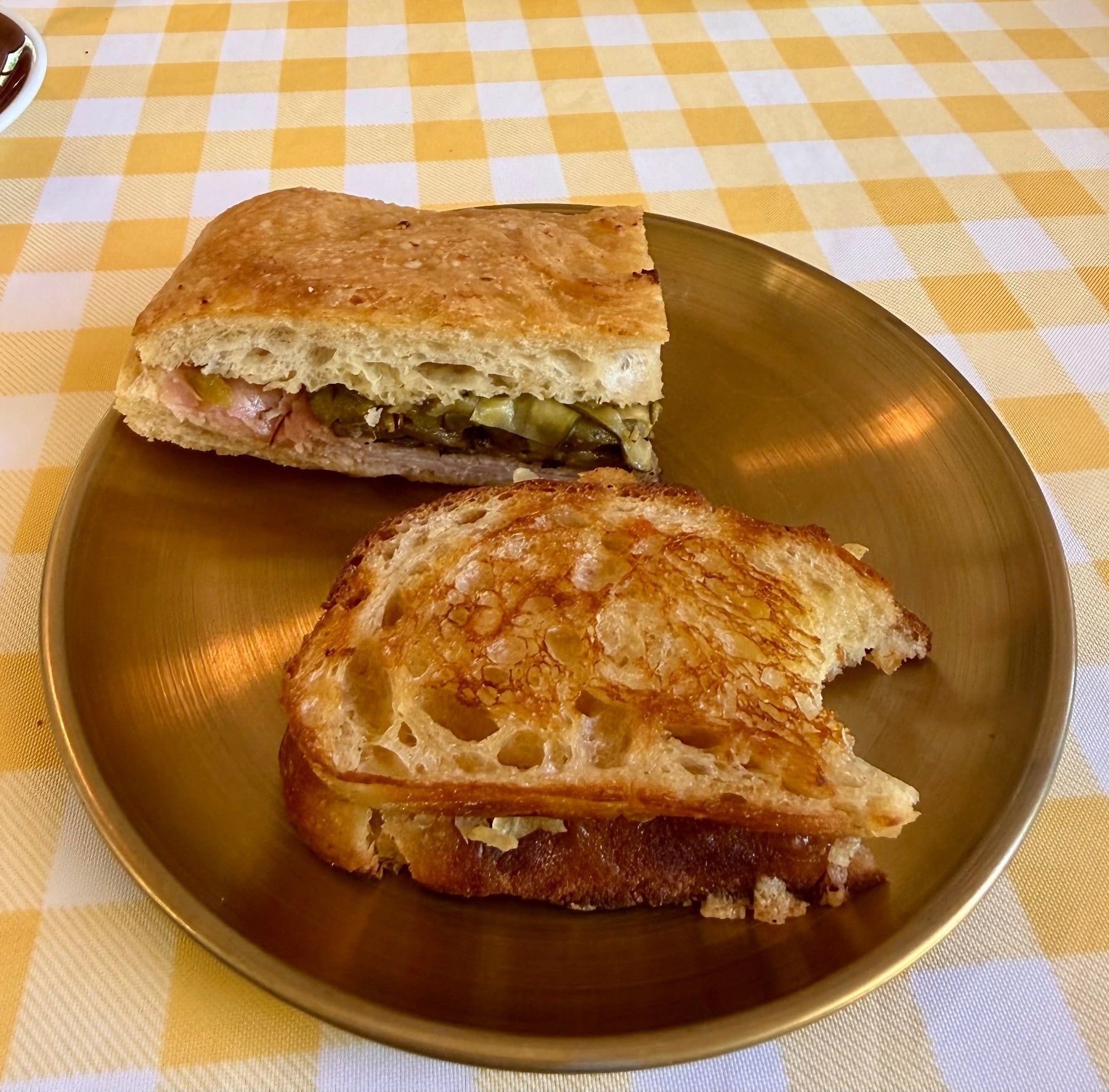 Motherdough grilled cheese on sourdough and the Panino sandwich served at the Jonkershoek launch