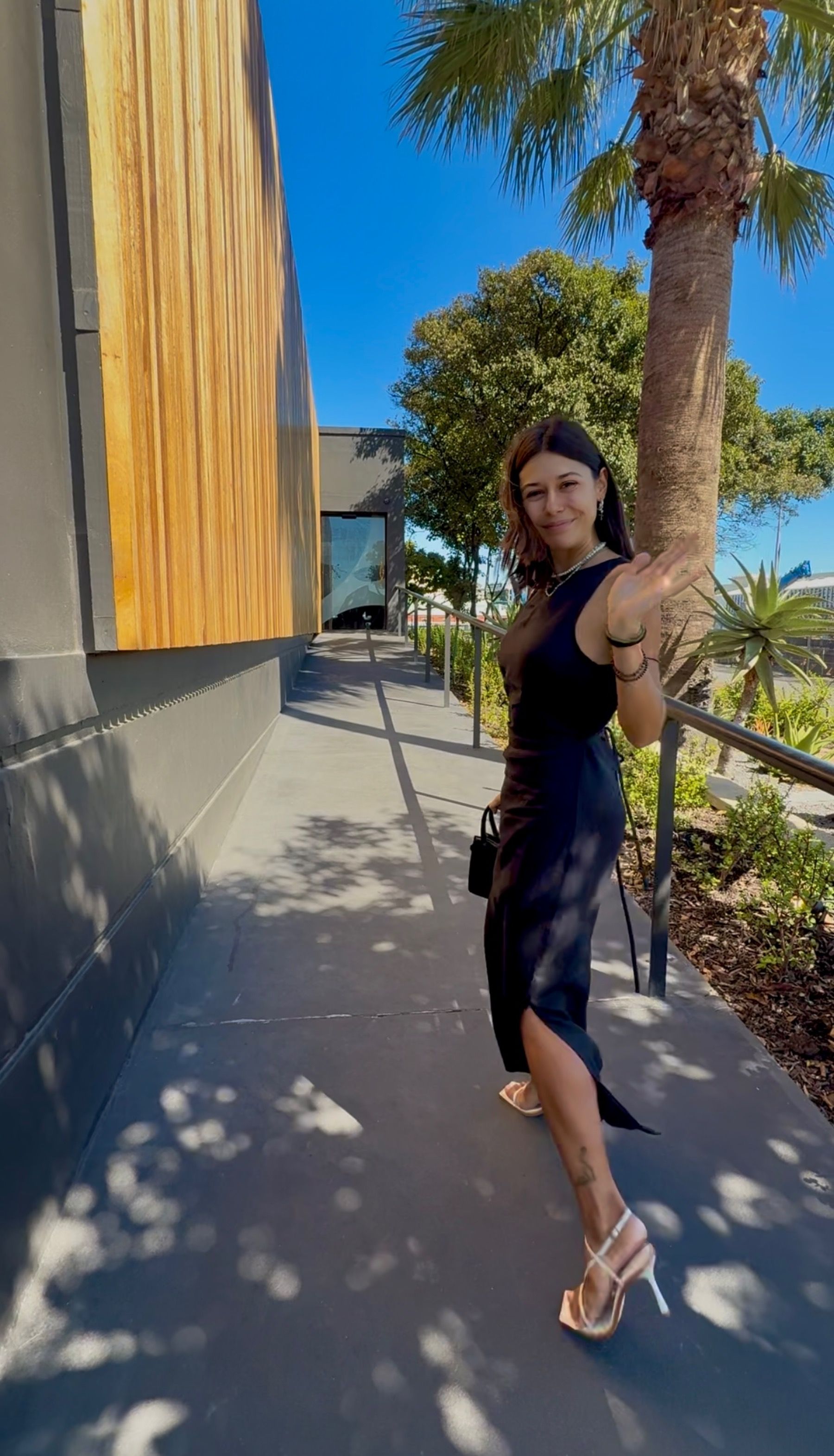 Paige enjoying the dining experience at 
Coy Restaurant Cape Town
