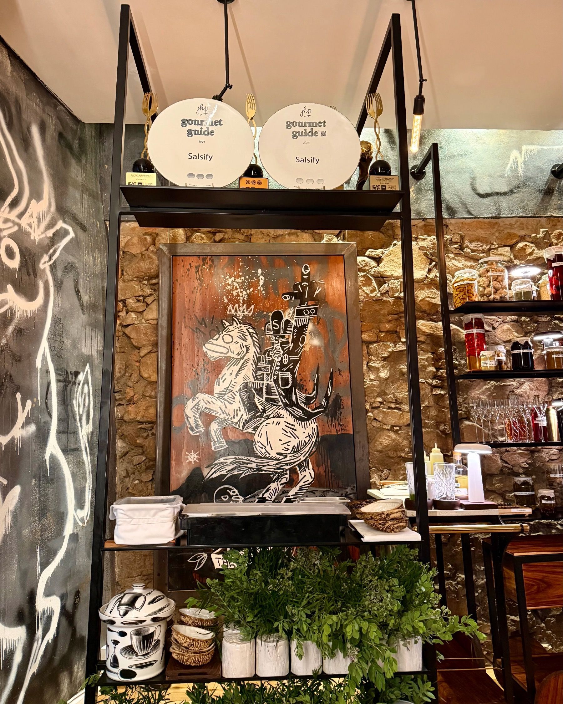 Bar and interior at Salsify The Roundhouse Camps Bay