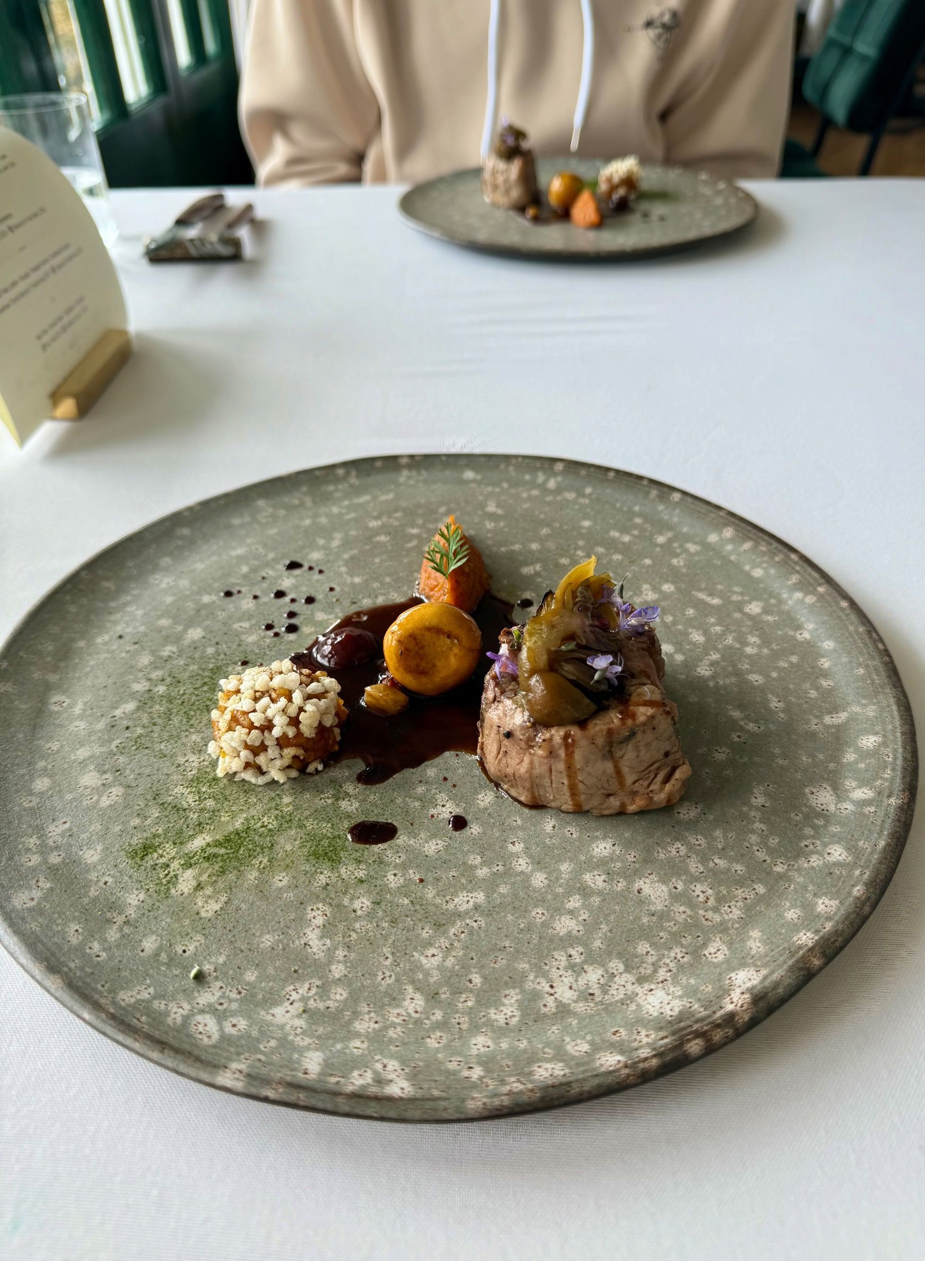 Beef fillet with chakalaka and jollof rice at Salsify
