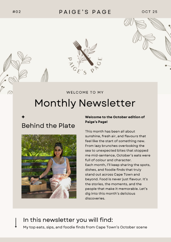 Newsletter titled 