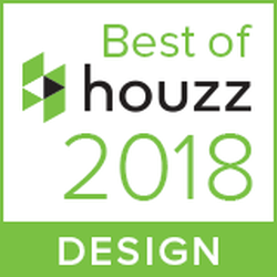 A green and white logo that says best of houzz 2018 design