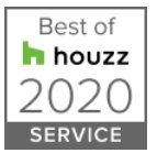 A logo for the best of houzz service in 2020.