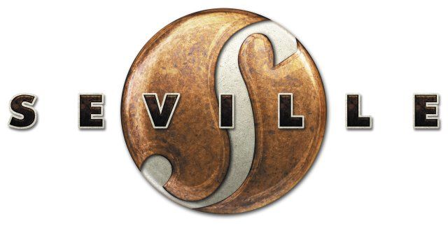 A logo for seville is shown on a white background