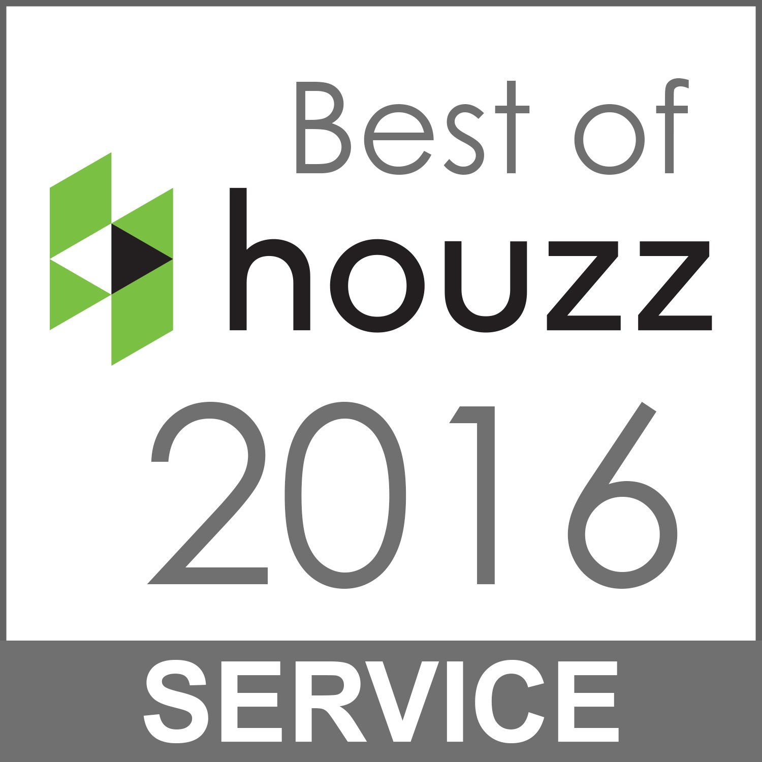 A logo for the best of houzz service in 2016.