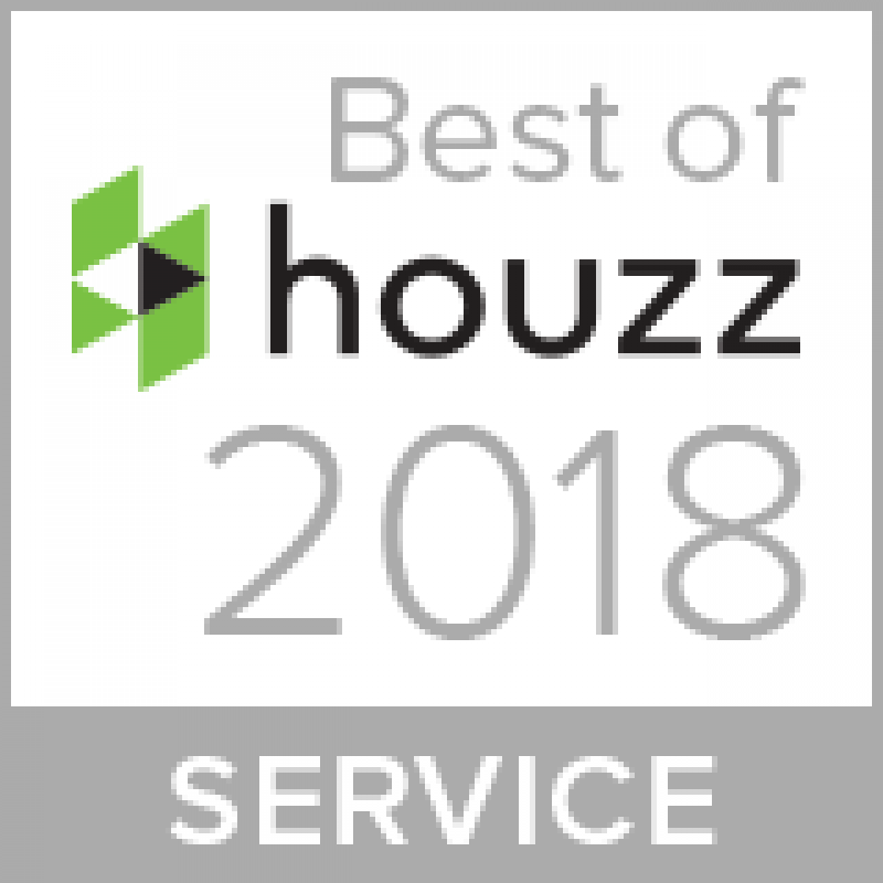 A logo for the best of houzz service in 2018.