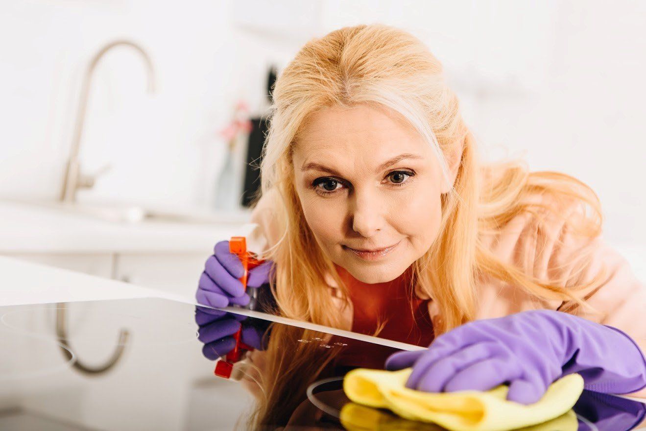 Woman Cleaning On The Kitchen — Vienna, VA — Tysons Self Storage