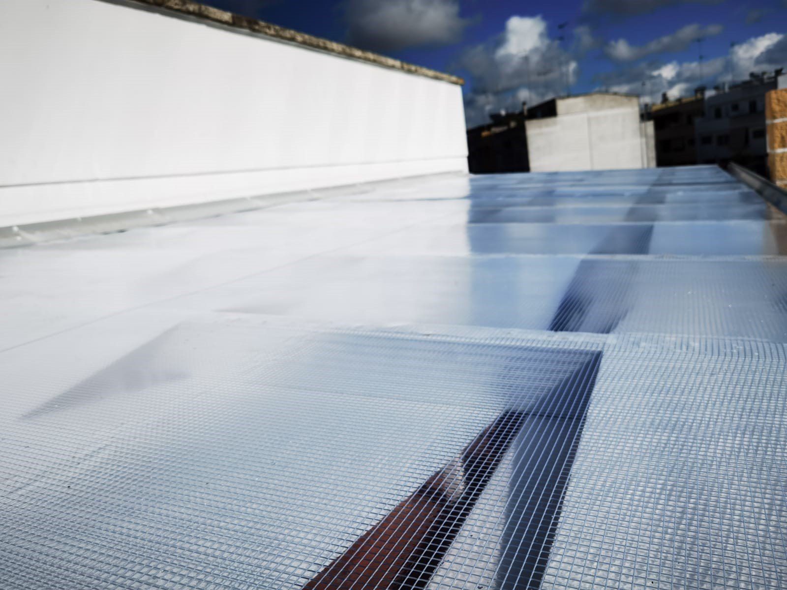 Copertura in legno con policarbonato