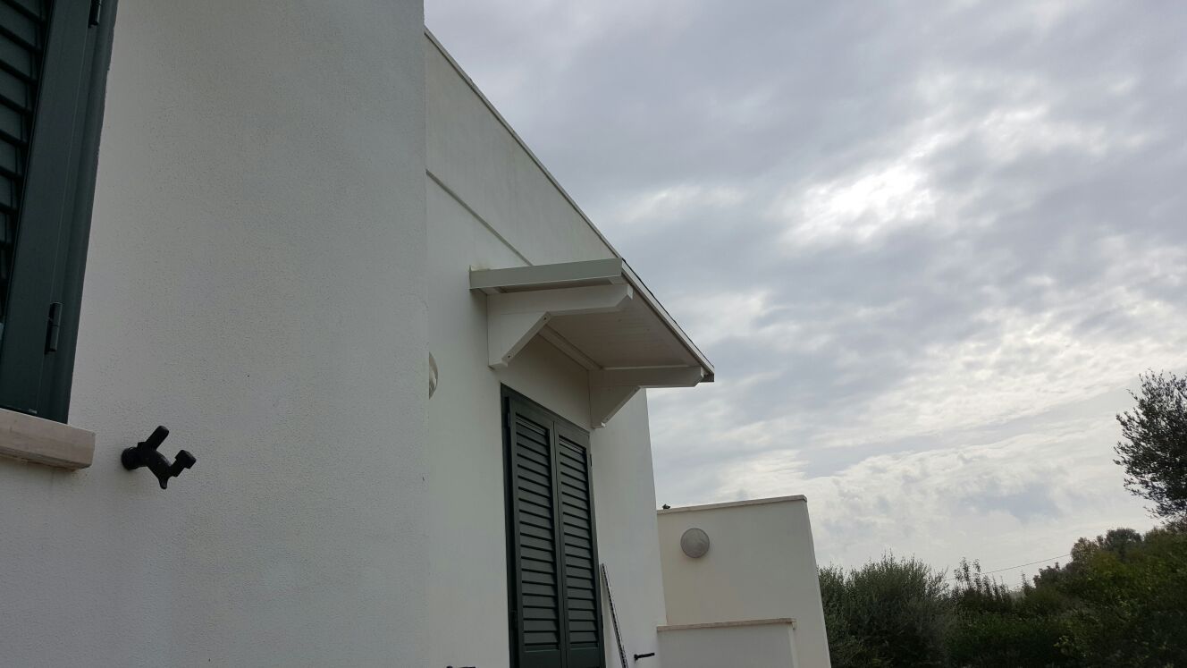 Pensilina in legno lamellare colore decapè