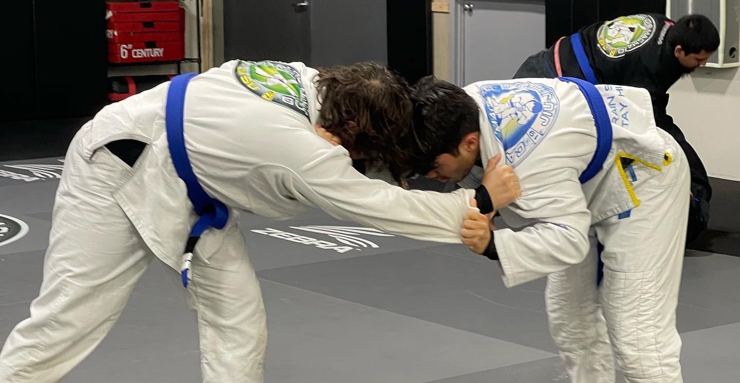 A young girl is practicing taekwondo in a gym.