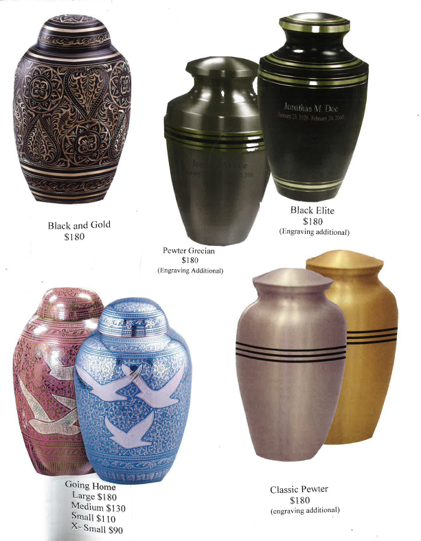 Clergy — Different Designs of Urns in Mesa, AZ