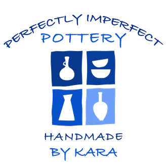 Logo: Blue and white squares with pottery silhouettes, text 