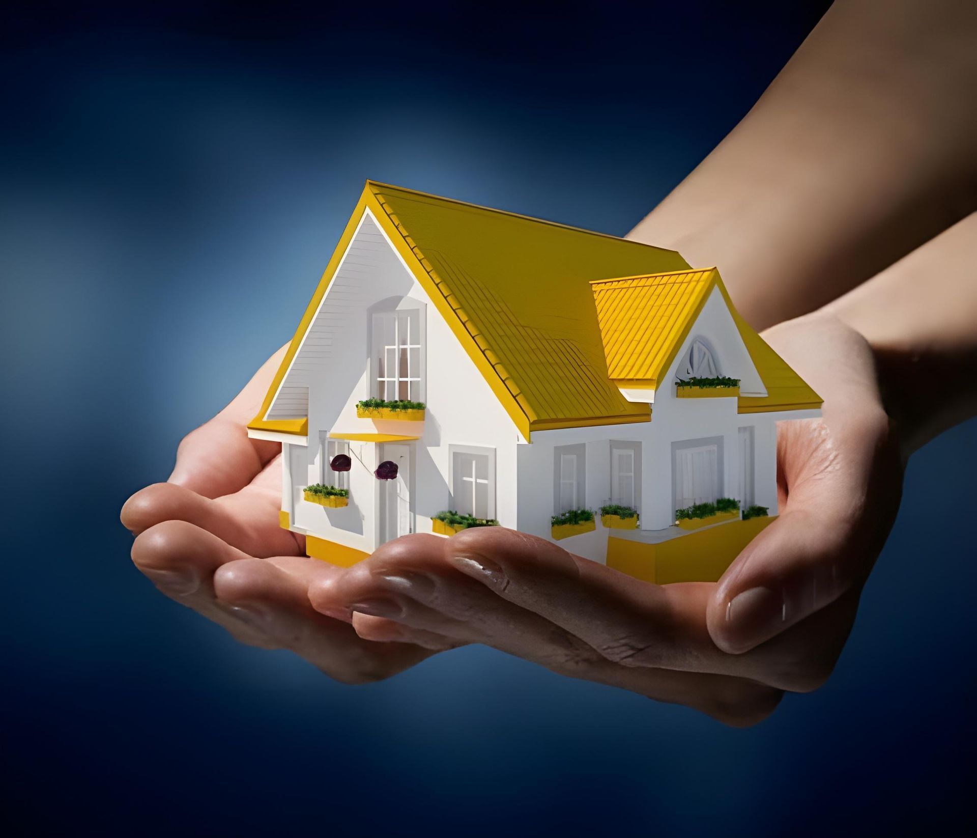 A person is holding a model house in their hands — Coast & Country Insurance Consultants Pty Ltd In Central Coast, NSW