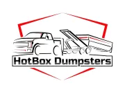 A logo for diamond dumpster rentals with a green dumpster
