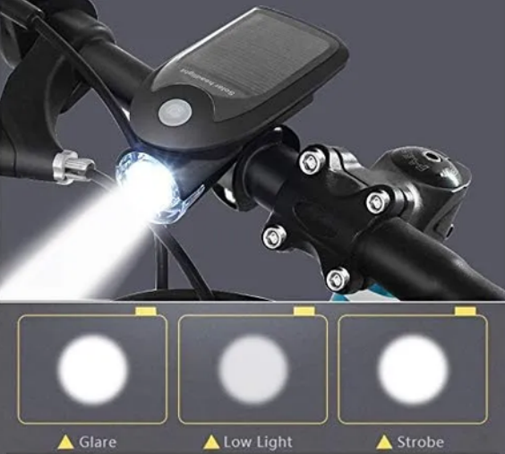 Una imagen de una bicicleta con una luz.