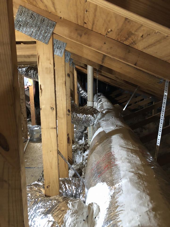 air duct work by JD technicians
