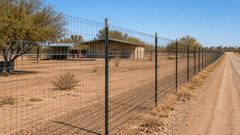 Horse No Climb Fence installation in Maricopa AZ