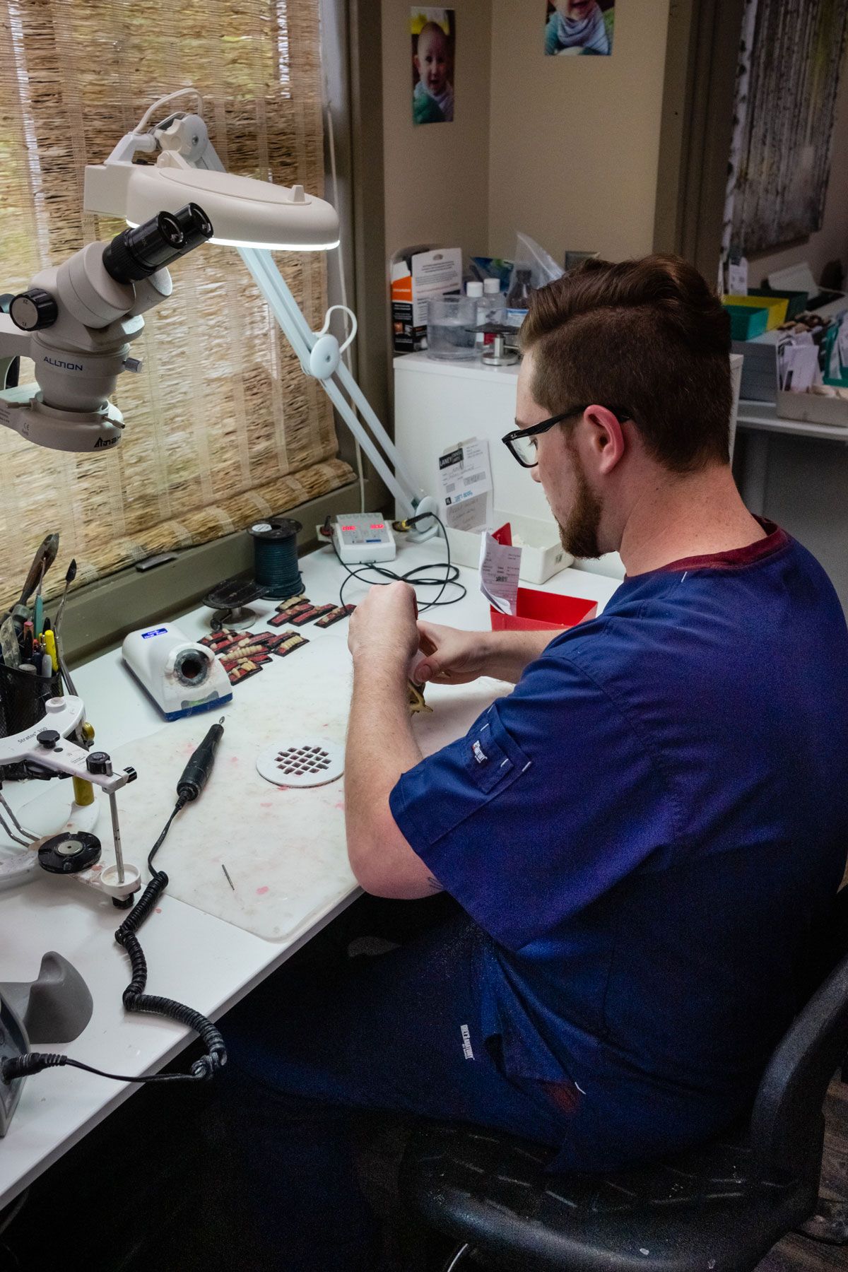Dentist Working on Dentures — Everett, WA — Laney Dental