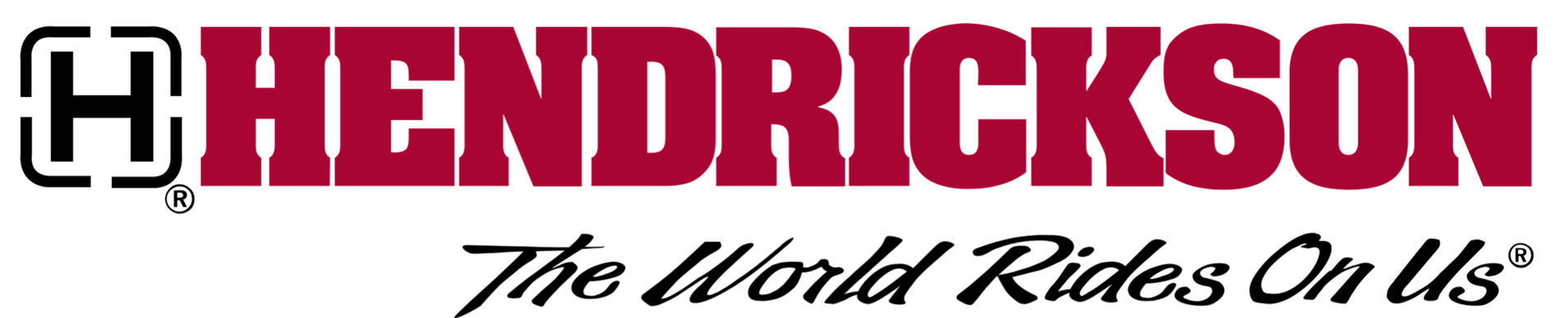 The logo for hendrickson the world rides on us