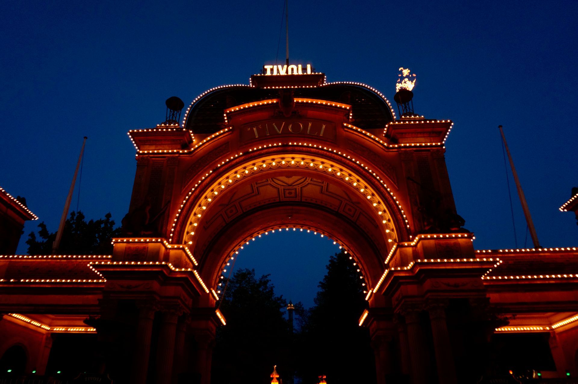 Tivoli Gardens in Copenhagen, Denmark