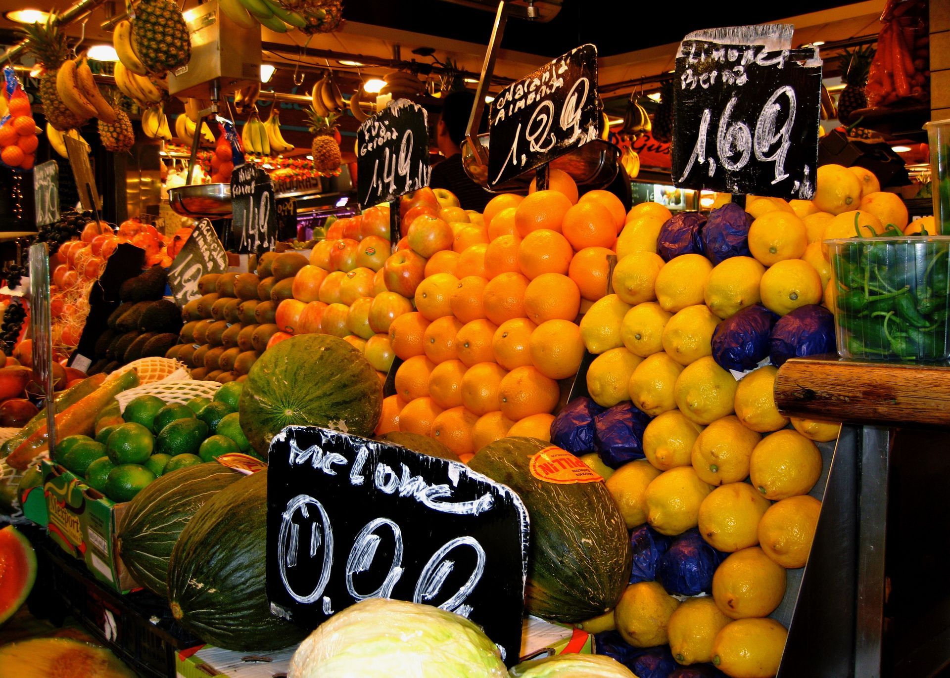 La Boqueria in Barcelona, Spain