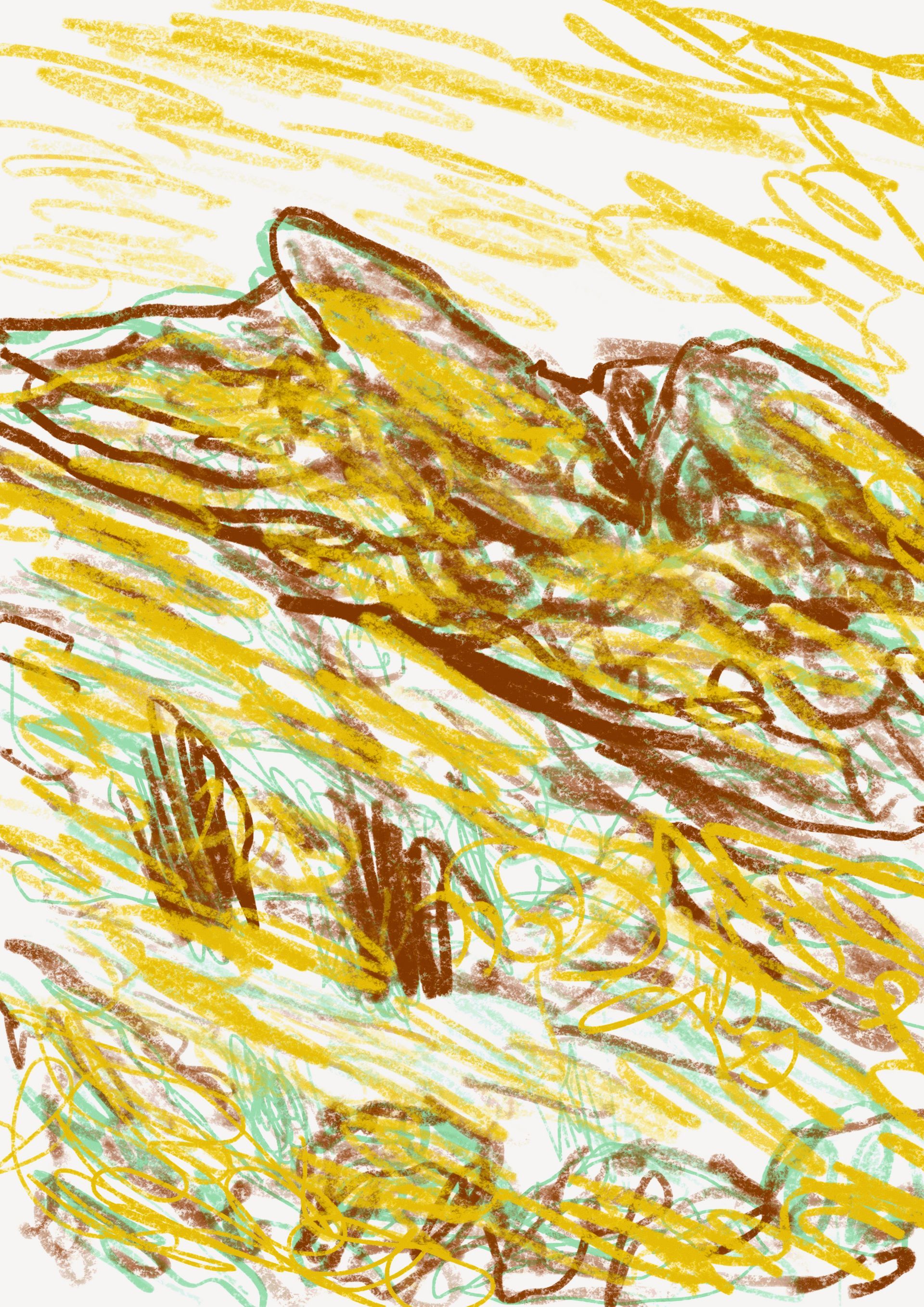 A close up of a drawing of a crocodile on a white background.