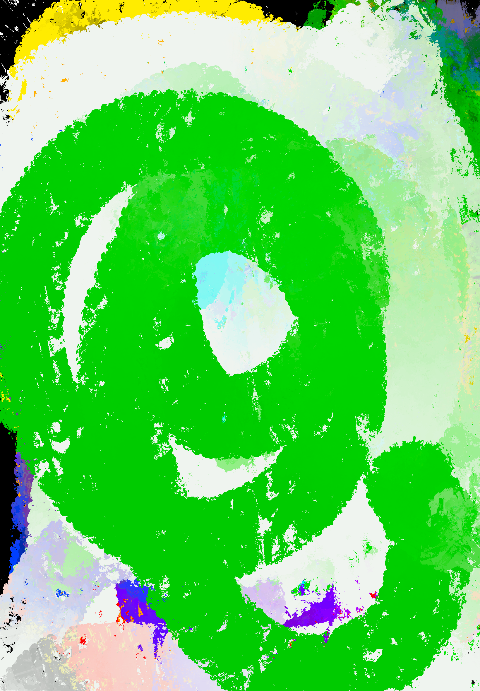 A green circle with a smiley face on it