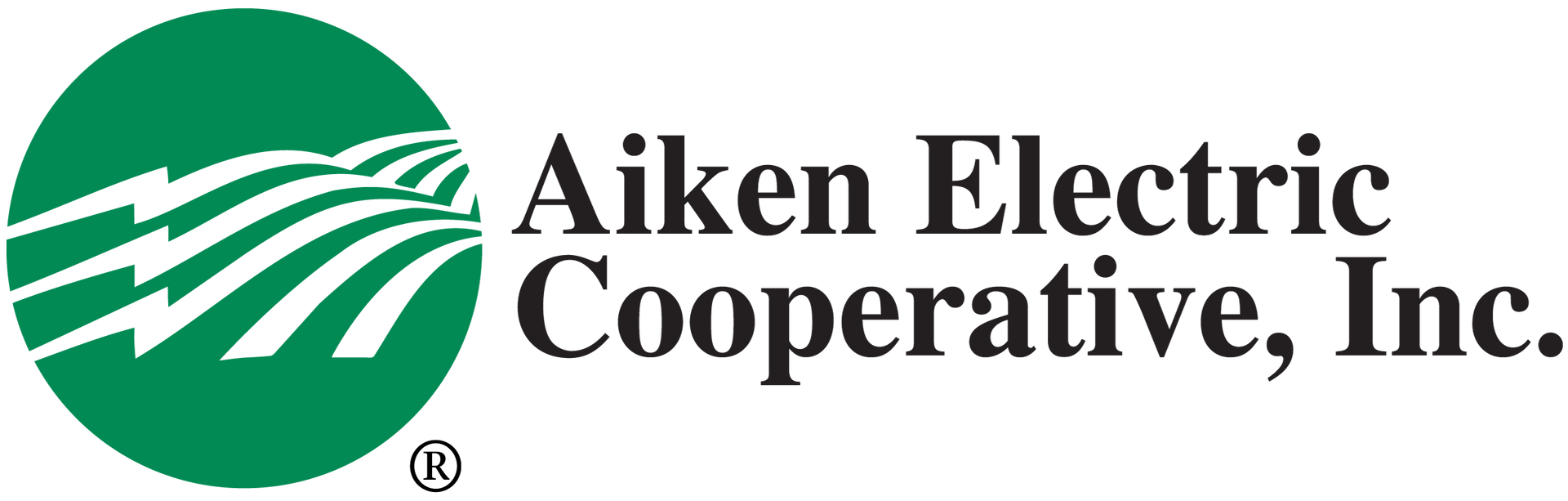 A green logo for aiken electric cooperative inc.