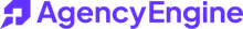 A purple Agency Engine logo on a white background