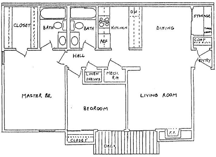 Floor Plan: 2 Bed · 2 Bath · 937 SQ. FT.