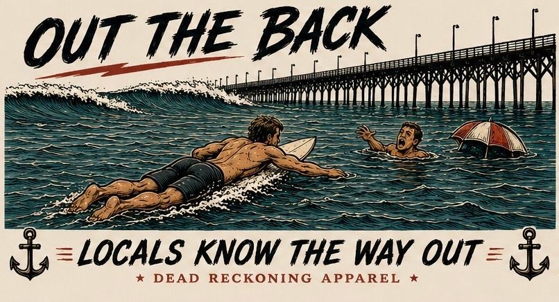 Out the Back Sticker