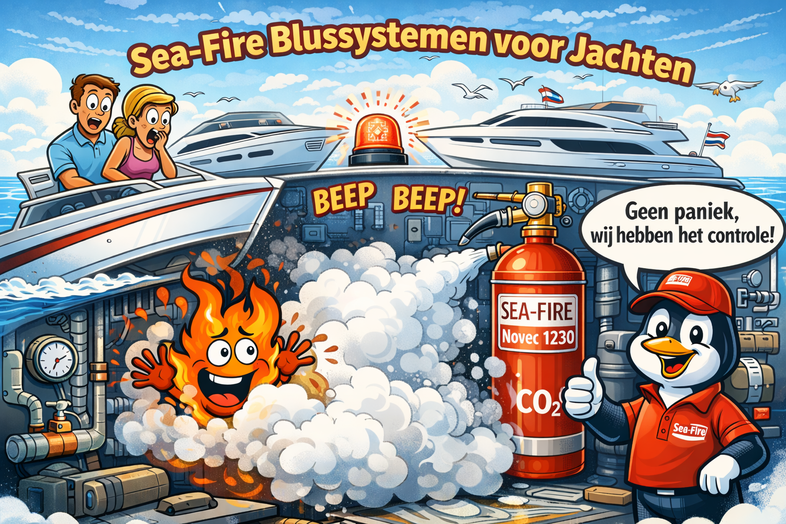 Automatische brandbeveiliging speciaal voor luxe jachten
