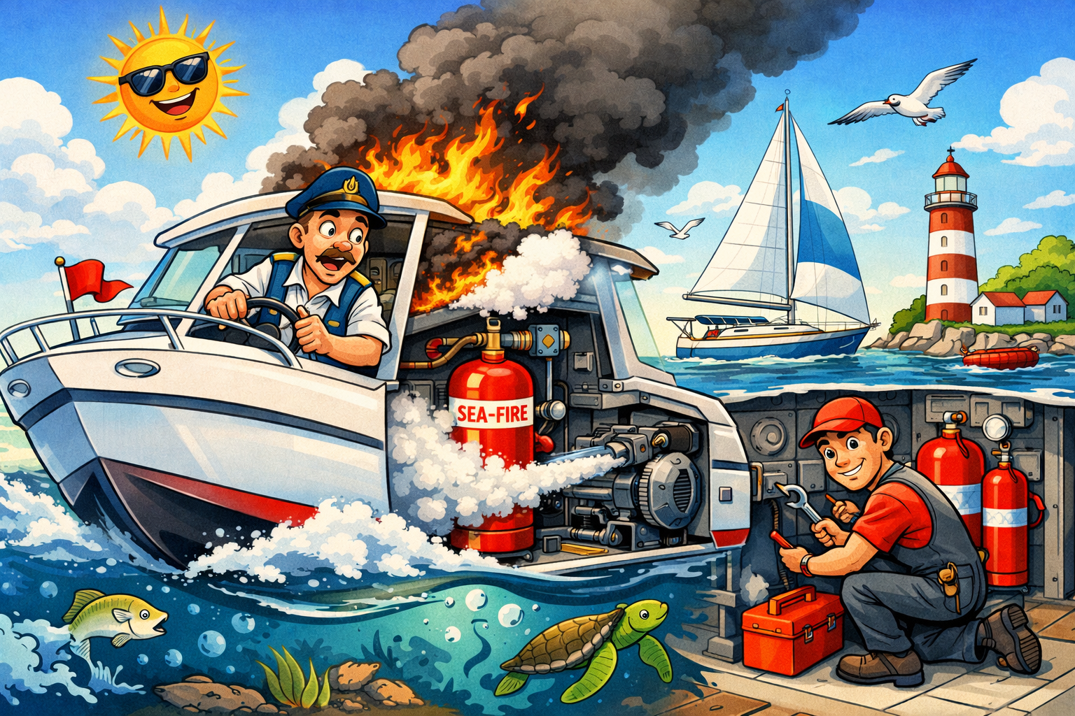 Nieuwe generatie Sea-Fire automatische blussystemen voor boten – Maximale veiligheid op het water