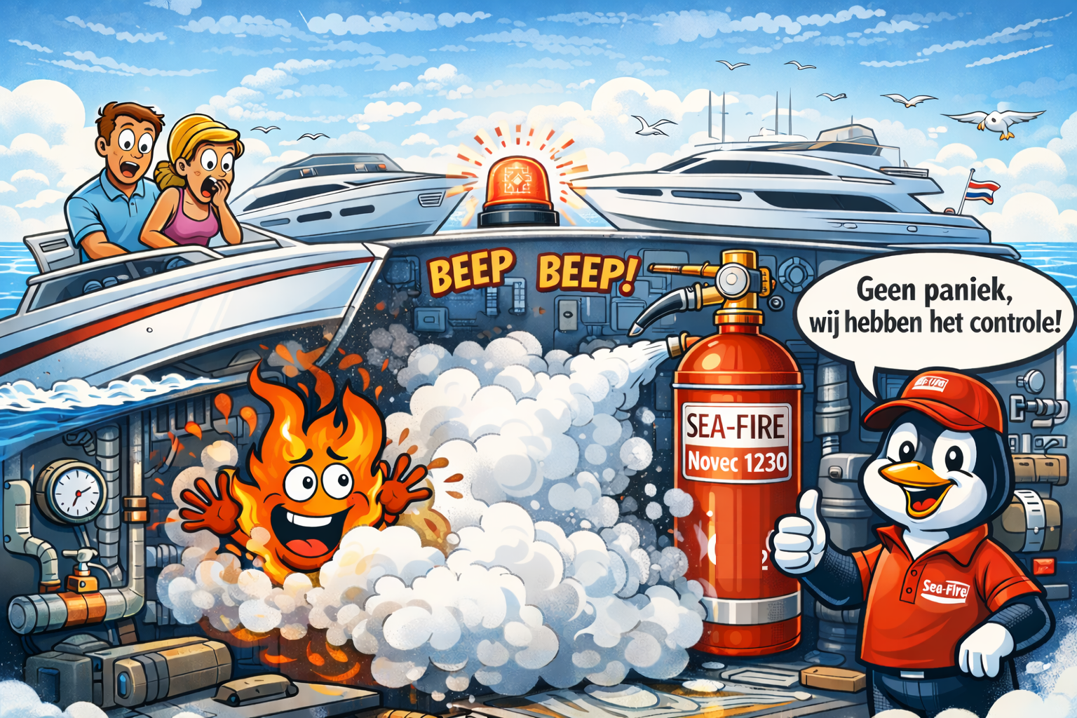 Sea-Fire blussystemen voor jachten – Maximale veiligheid op zee