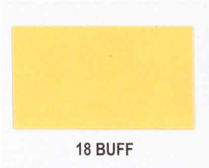 A yellow rectangle with the word buff on it.