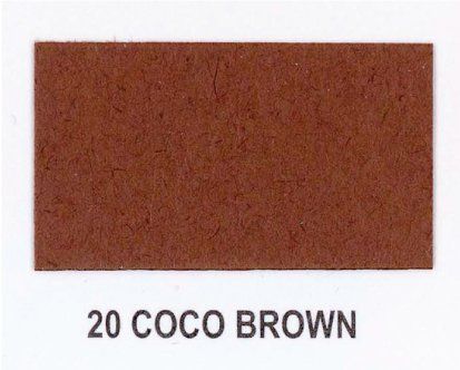 A piece of paper that says 20 coco brown on it