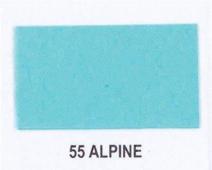 A piece of blue paper with the word alpine on it
