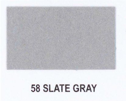 A piece of paper that says 58 slate gray on it