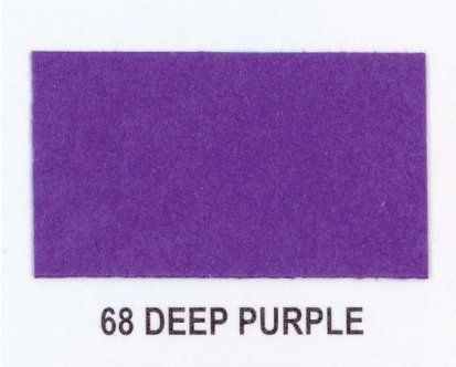 A purple rectangle that says 68 deep purple on it