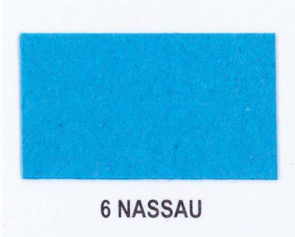 A blue rectangle with the word nassau on it