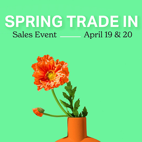 A spring trade in sales event is being held on april 19 and 20.