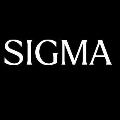 The sigma logo is on a red background