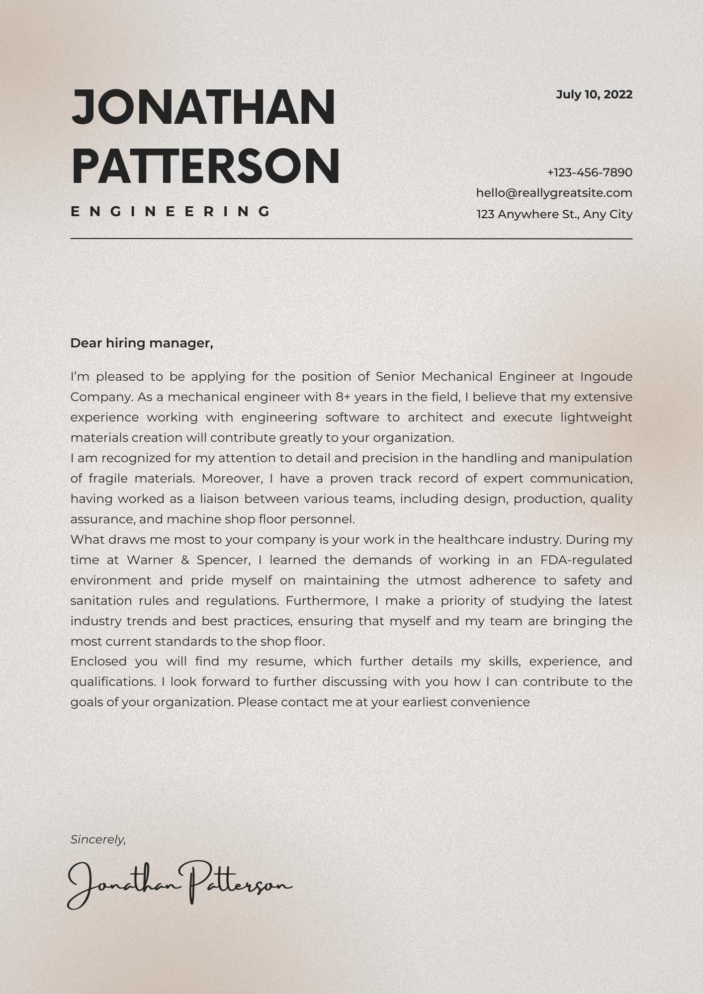 CareerClimb Letter Cover Letter